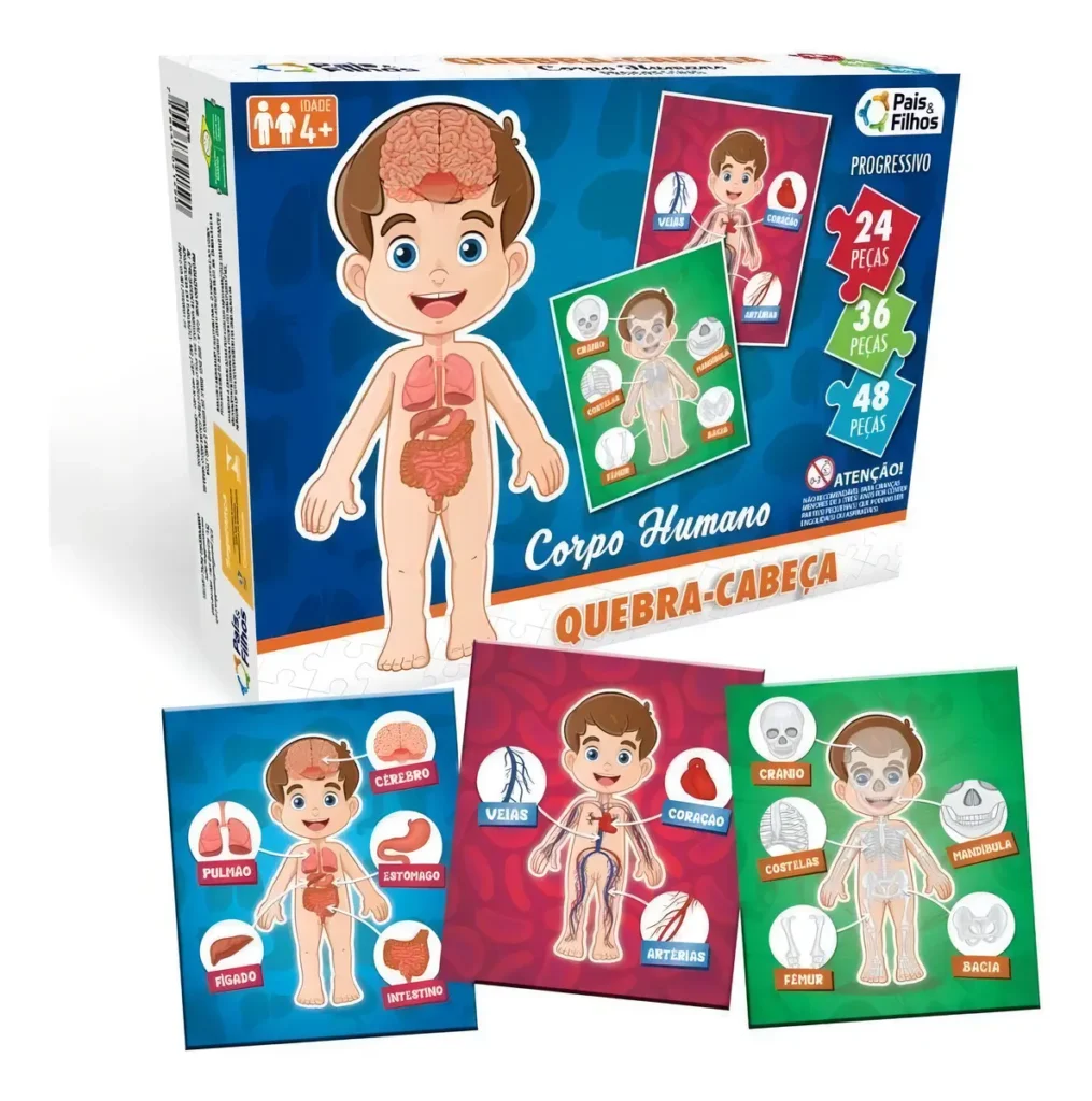 Quebra-cabeça do corpo humano