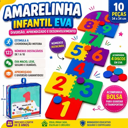 Tapete de amarelinha